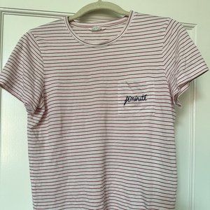 CLUB MONACO | Striped feminite pocket tee